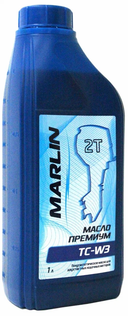 МАСЛО ПОЛУСИНТЕТИЧЕСКОЕ MARLIN ПРЕМИУМ 2Т, TC-W3, 1 ЛИТР в Подольске
