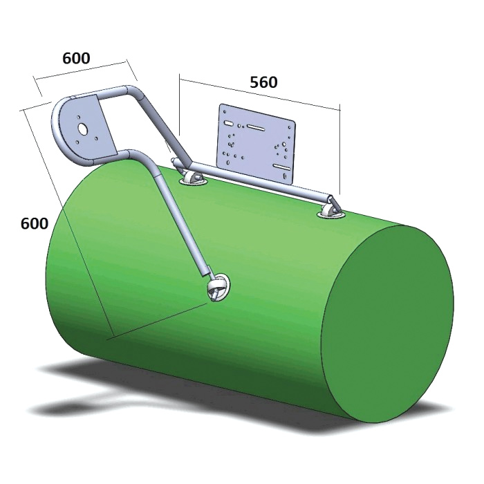 Стойка рулевая с креплением на баллон надувной лодки 25мм в Подольске