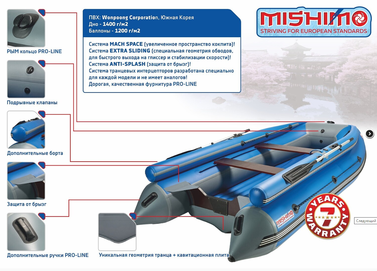 КОМПЛЕКТ ЛОДКА MISHIMO FAMILY LITE 370 + МОТОР 9,9 (15) Л.С. в Подольске