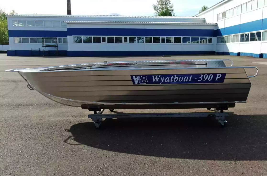 Алюминиевая лодка Wyatboat-390РМ увеличенный борт в Подольске