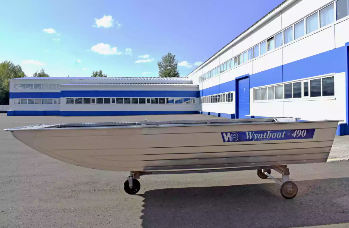 Алюминиевая лодка Wyatboat-490 Jonboat в Подольске