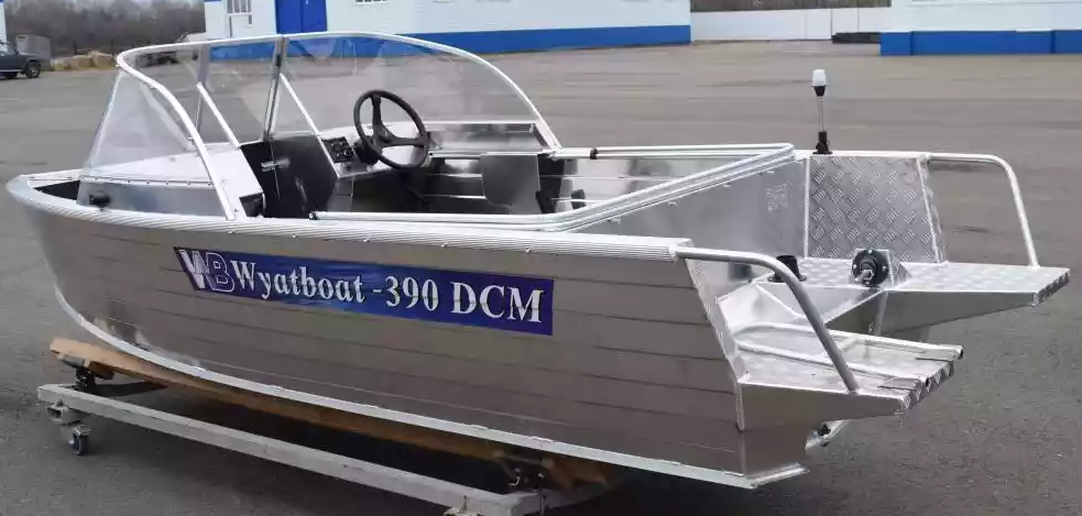 Алюминиевая лодка Wyatboat-390 DCM Увеличенный борт в Подольске
