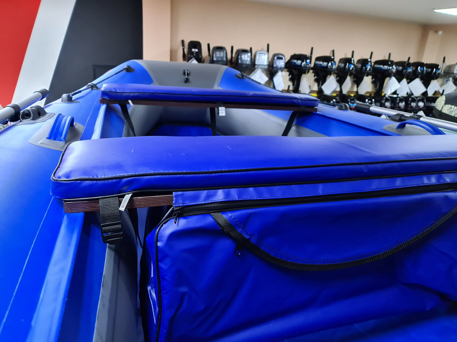 КОМПЛЕКТ МЯГКИХ НАКЛАДОК С СУМКОЙ ДЛЯ ЛОДОК 110Х20 СИНИЙ в Подольске