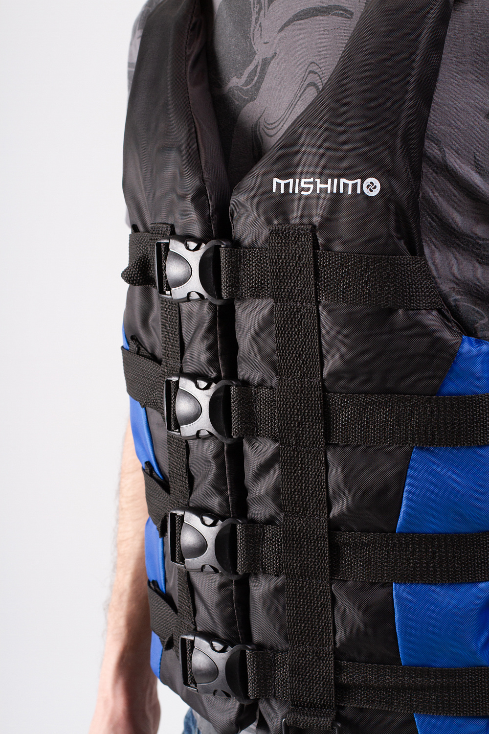 Жилет спасательный MISHIMO PRO Премиум качества Черно-синий в Подольске