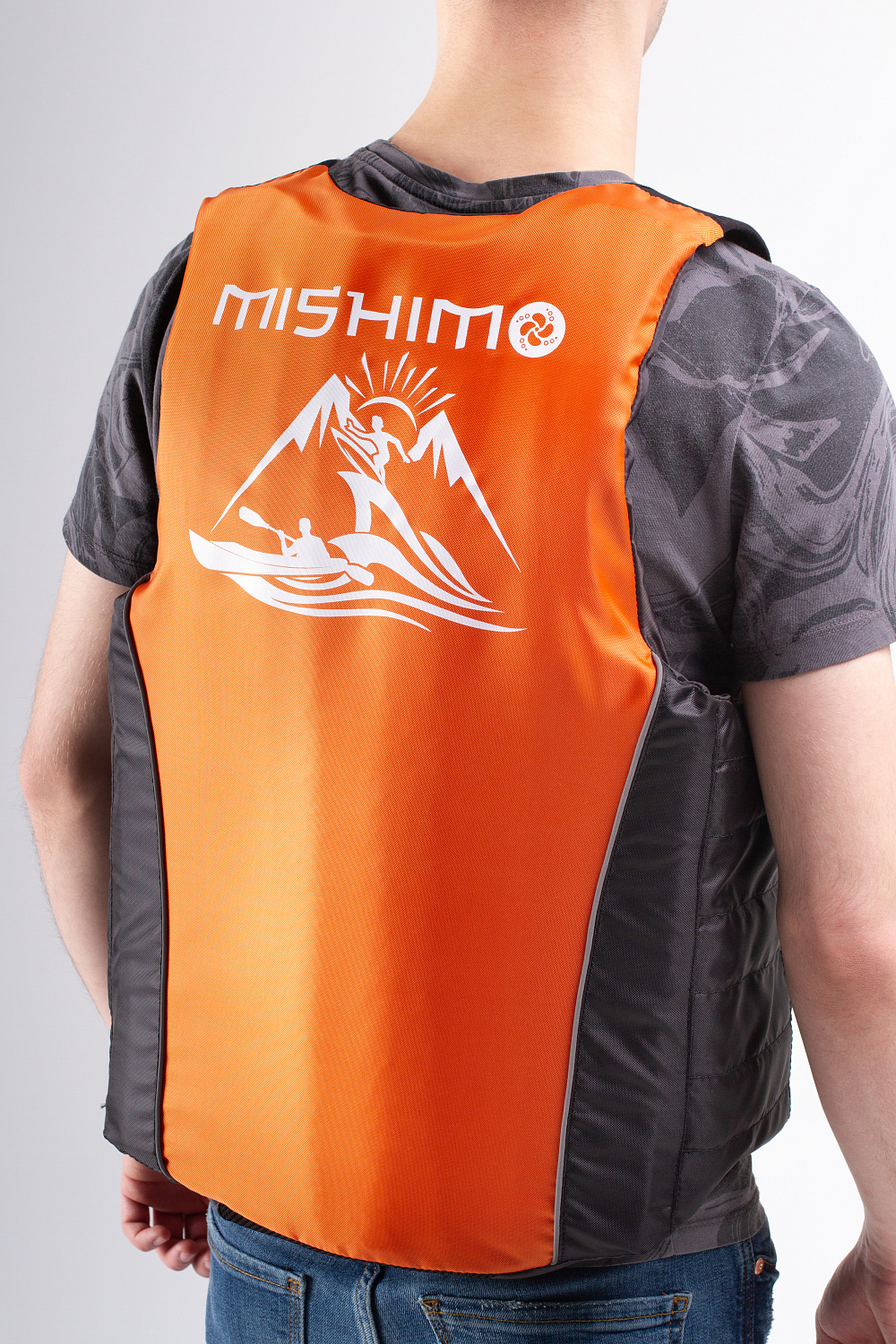 Жилет спасательный MISHIMO PRO Премиум качества Черно-оранжевый в Подольске